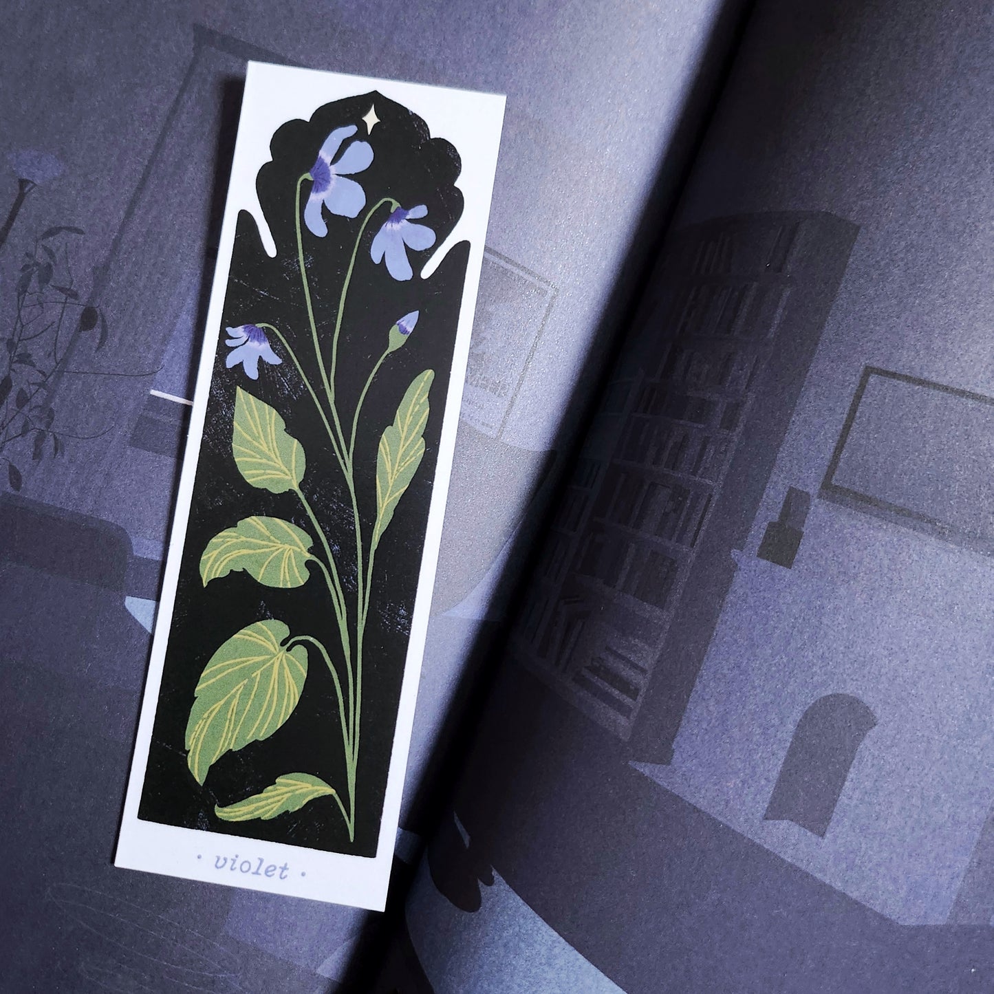 Botanical Violet Bookmark