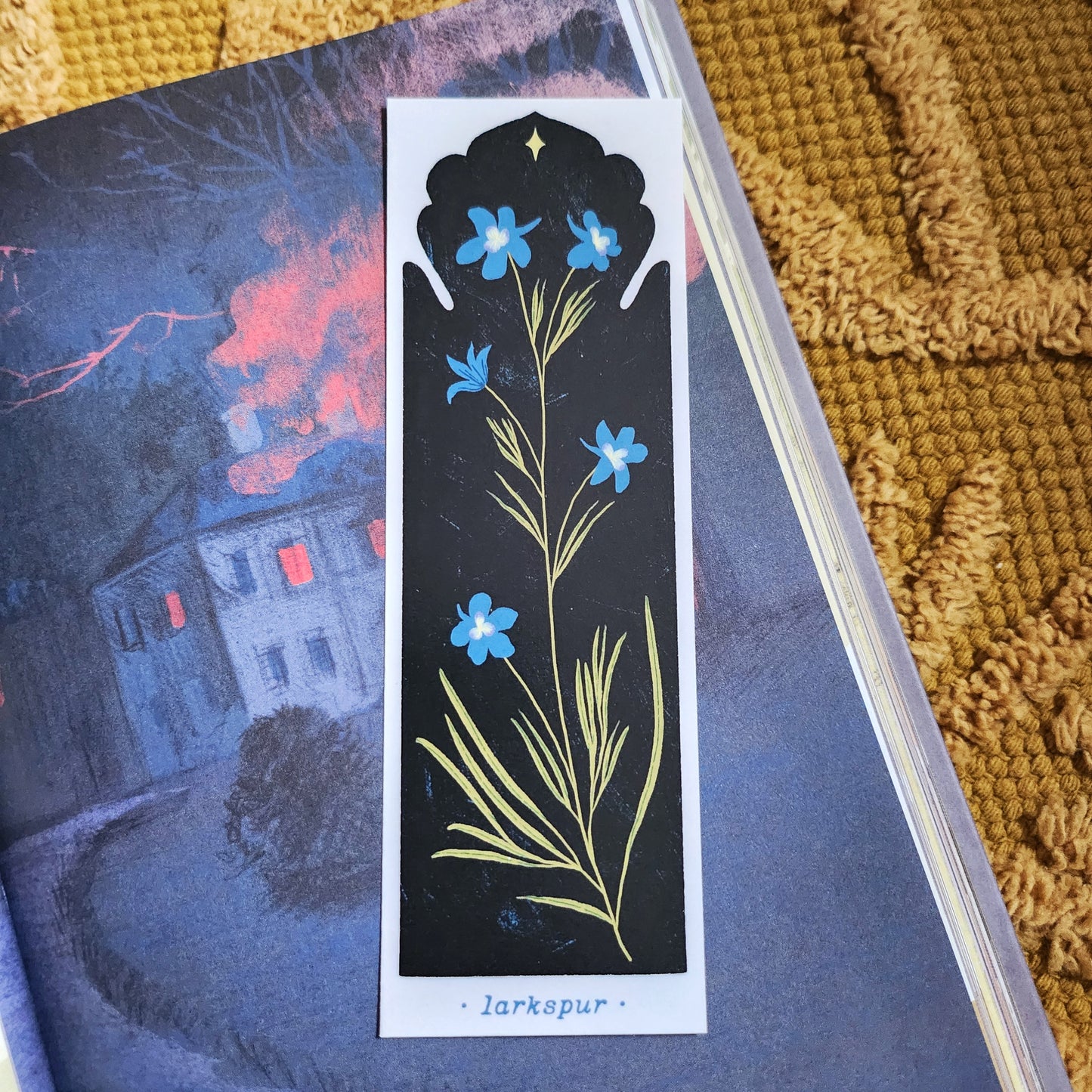 Botanical Larkspur Bookmark