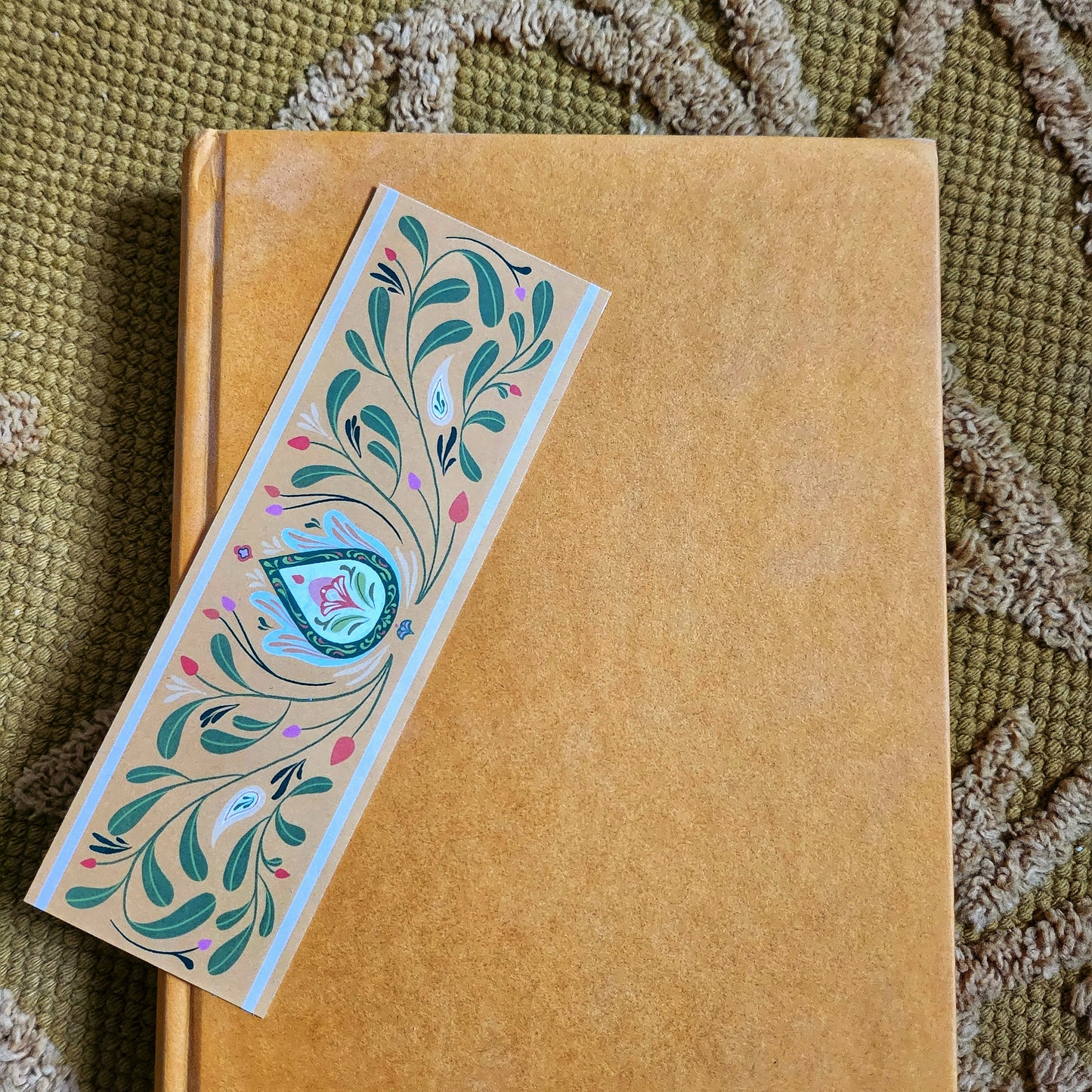 Yellow Botanical Pattern Bookmark