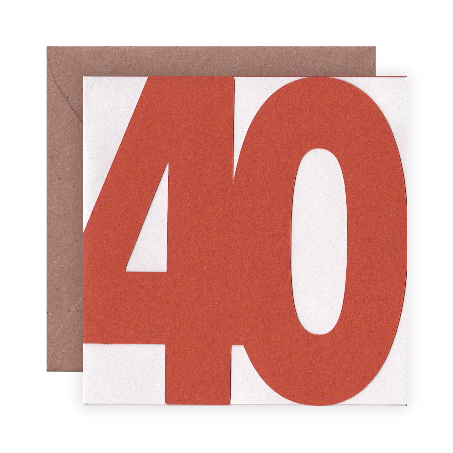 40th Birthday cut-out Card