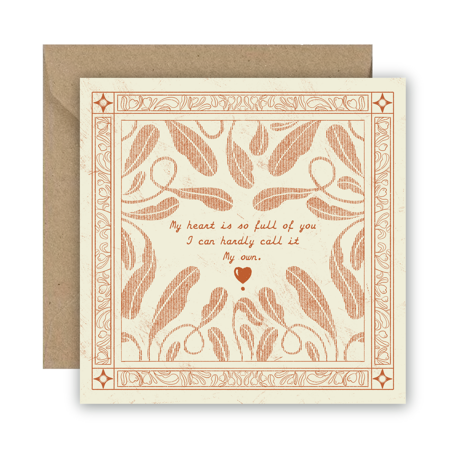 My heart is full of you greeting card