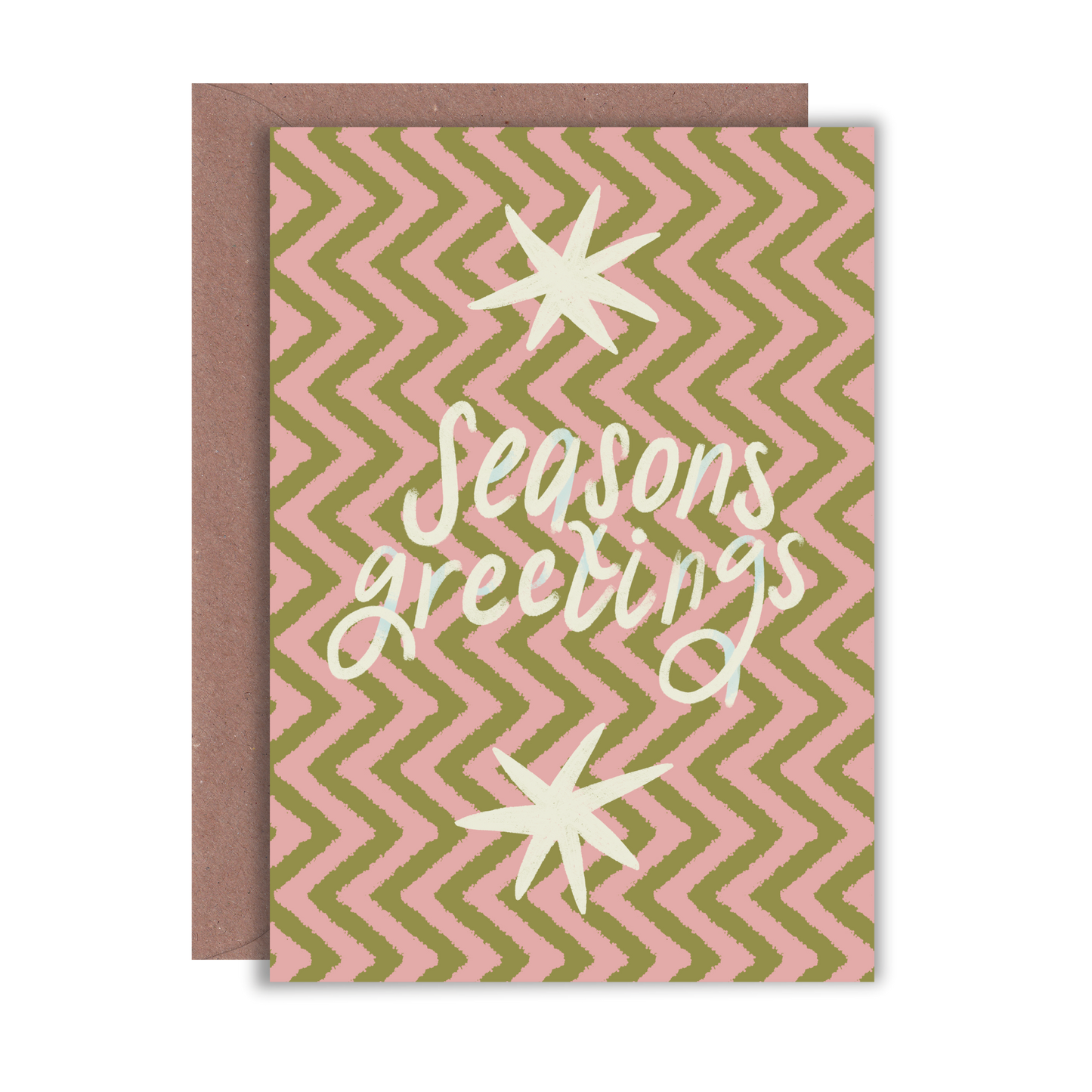 Seasons Greetings Pack of 6 (zigzag) Imperfect/Old Condition