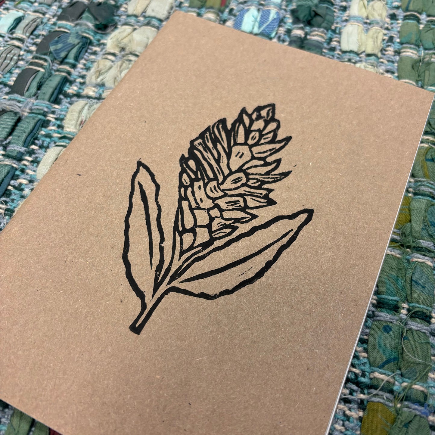 Flower Handprinted Notebook
