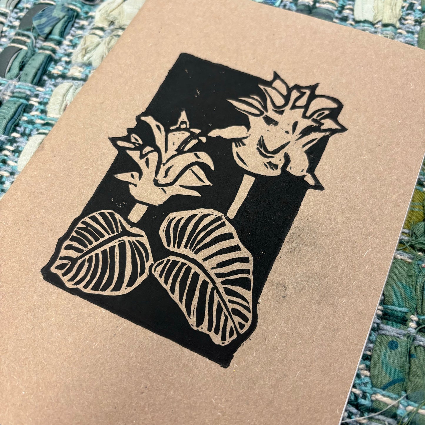Botanical Handprinted Notebook