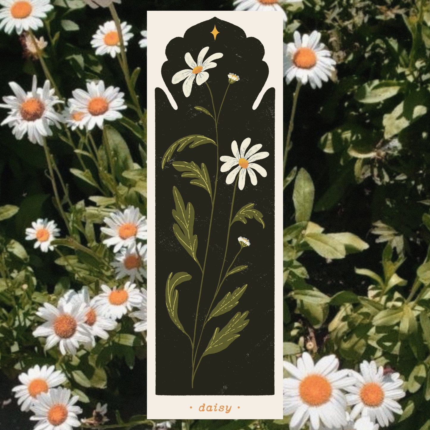 Botanical Daisy Bookmark