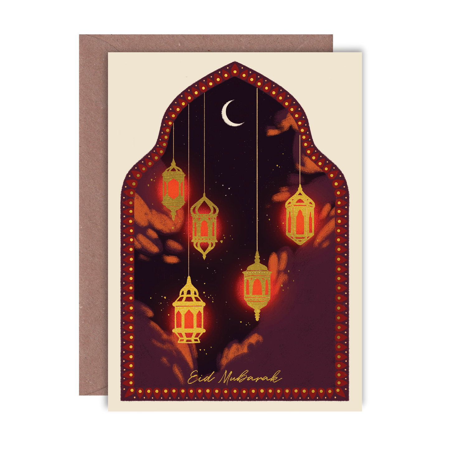 Foiled Lanterns Eid Card