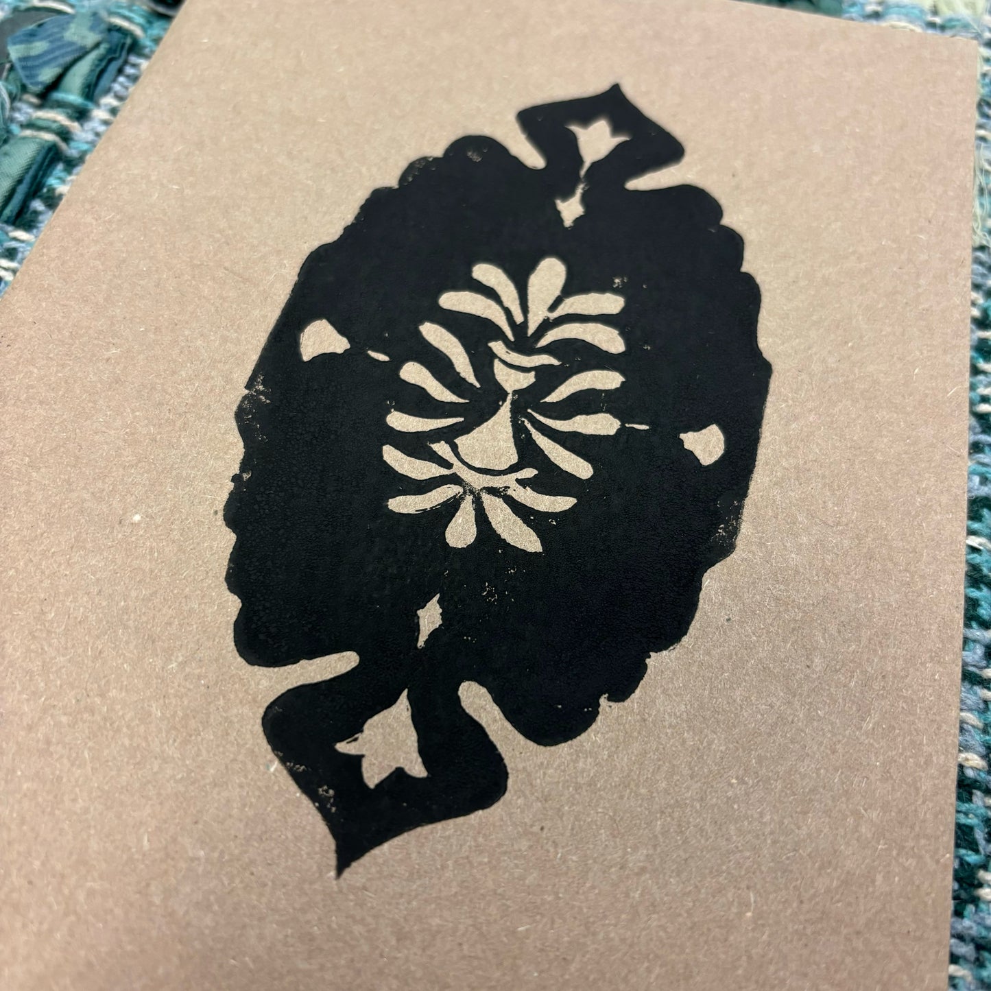 Floral Motif Handprinted Notebook