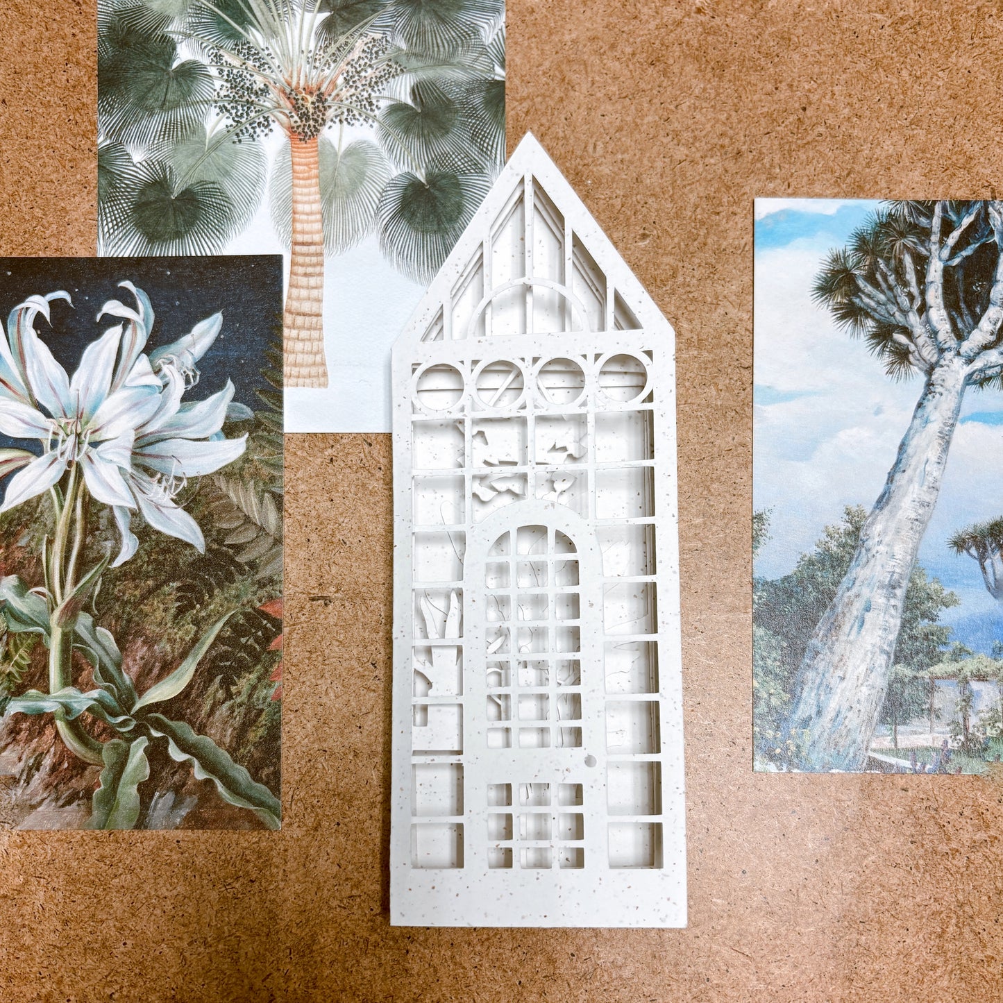 Greenhouse 3D Paper-cut Bookmark
