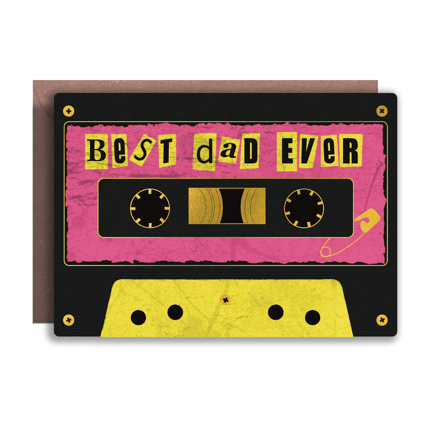 Best Dad Ever Foiled Cassette Card