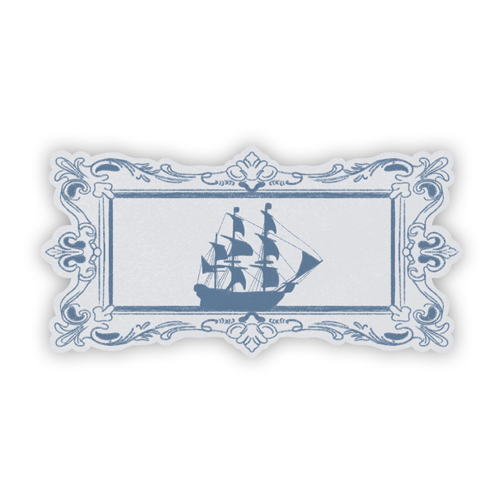 Pirate Ship Glossy Sticker