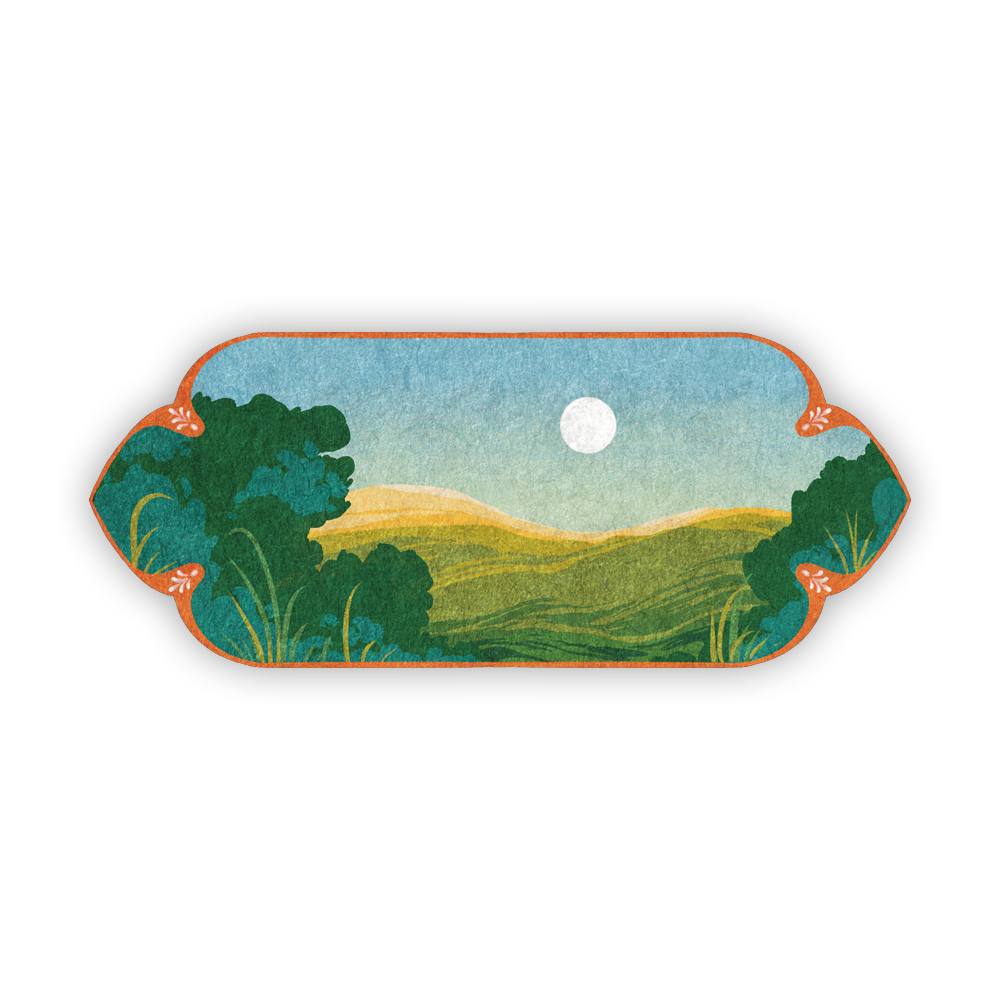 Sunrise Meadows Glossy Sticker