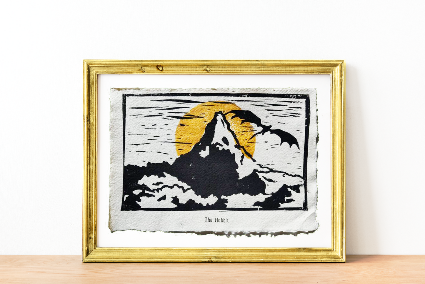 The hobbit inspired Lino Print