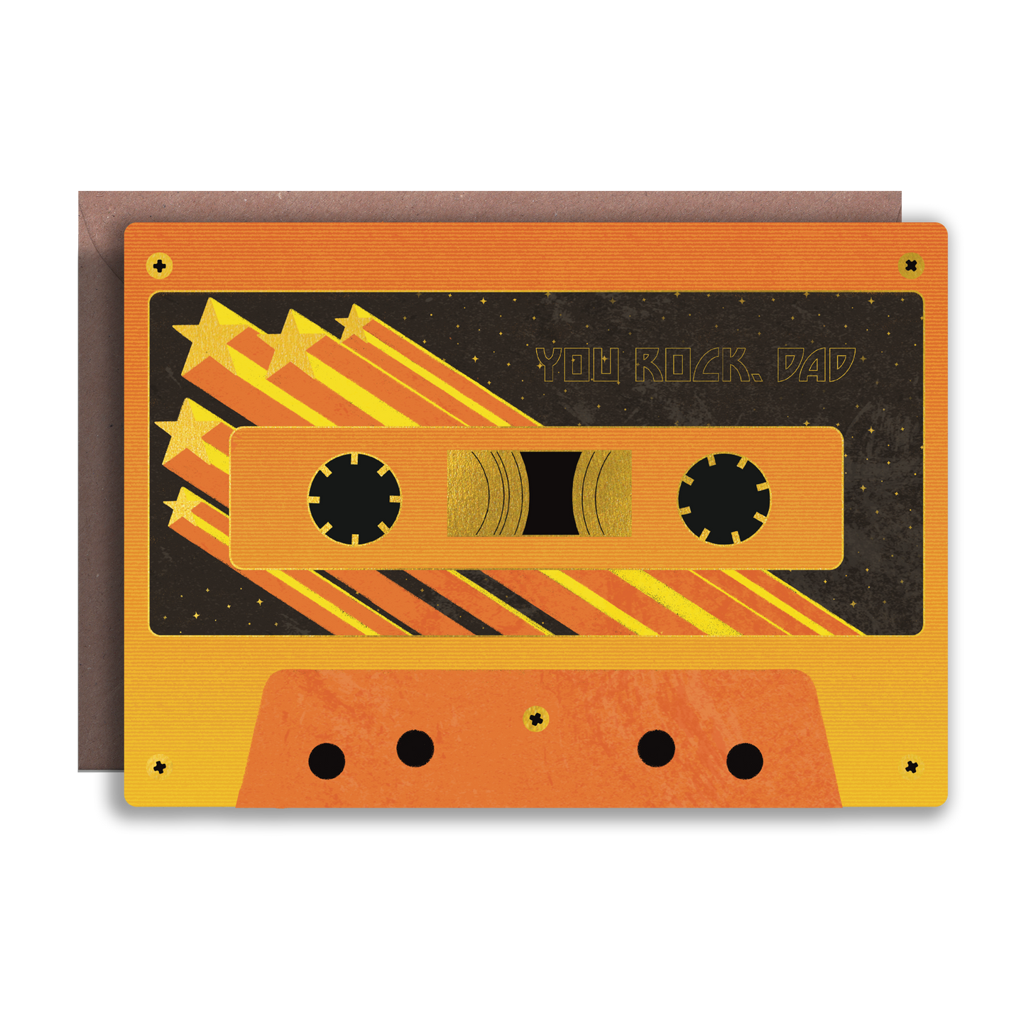 You Rock Dad Foiled Cassette Card