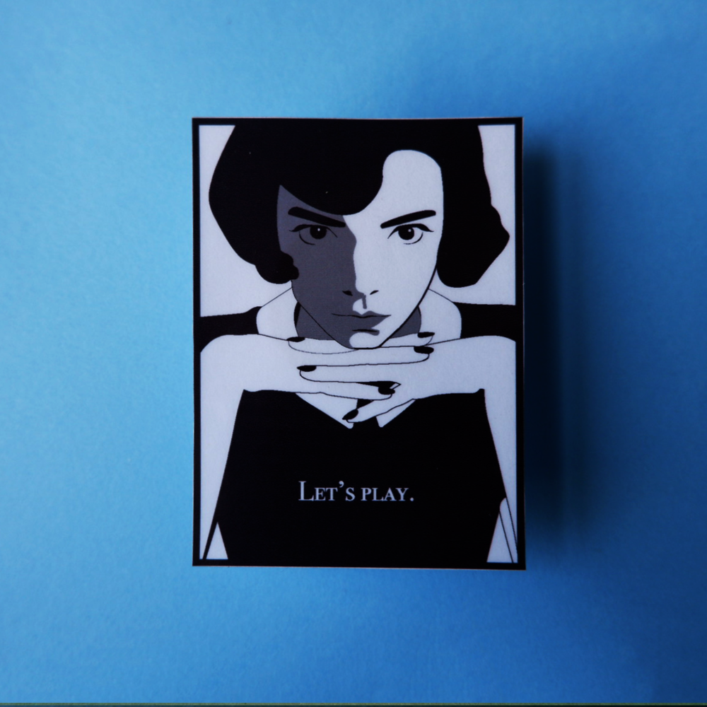 The Queen's Gambit Inspired Transparent Sticker