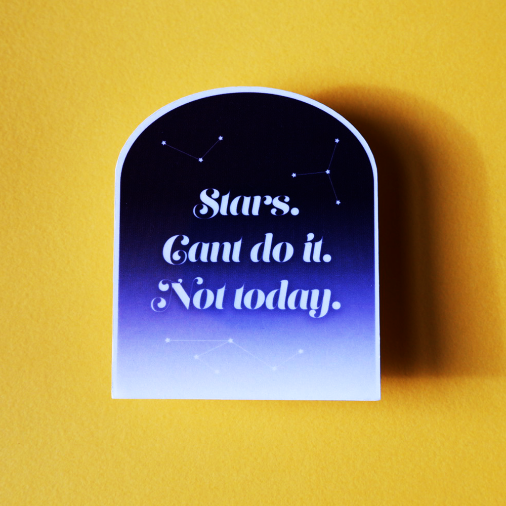 Stars, Can't do it. Transparent Sticker