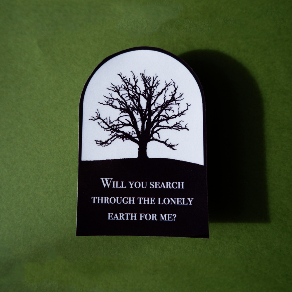 Lonely Earth Transparent Sticker