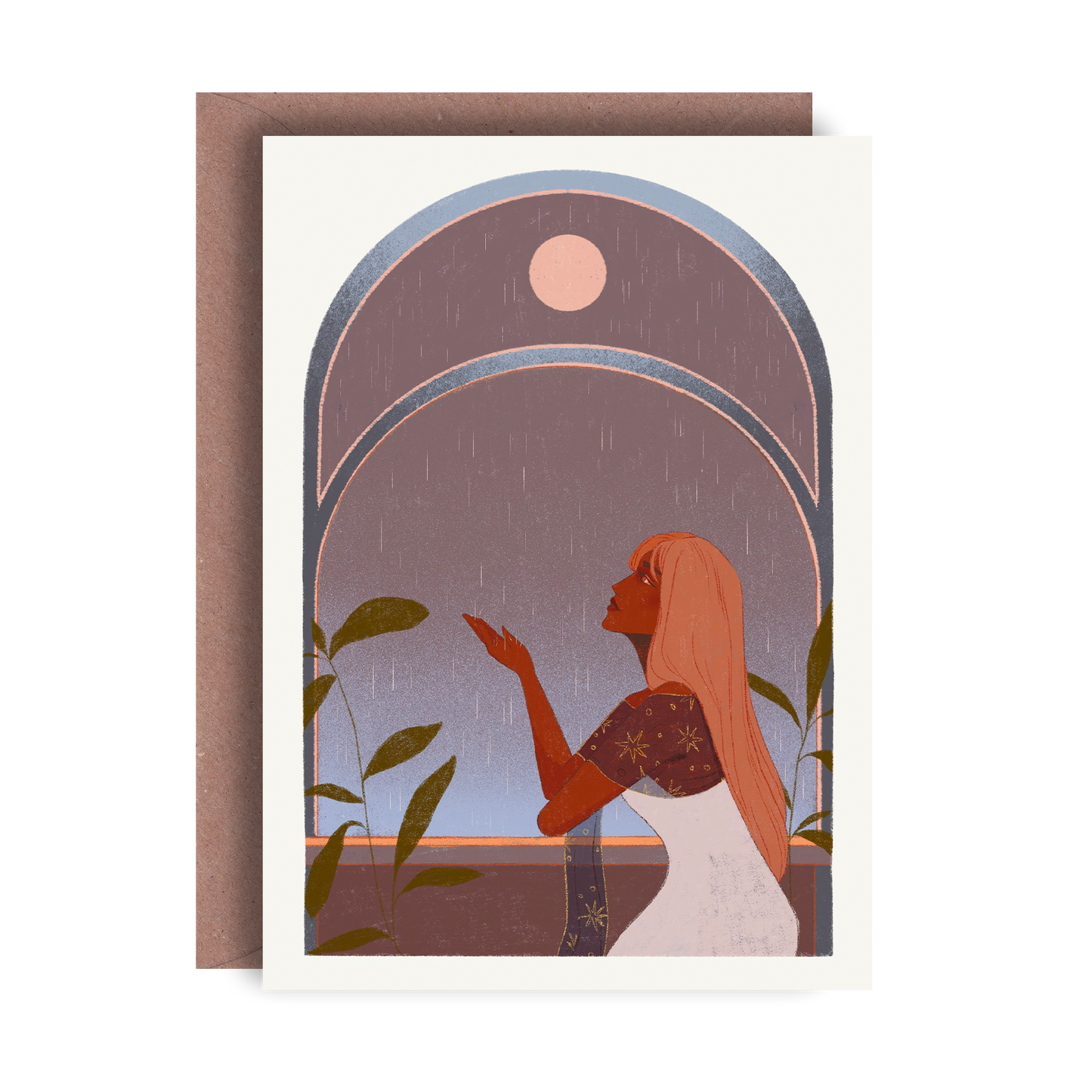 Twilight Rain Greeting Card