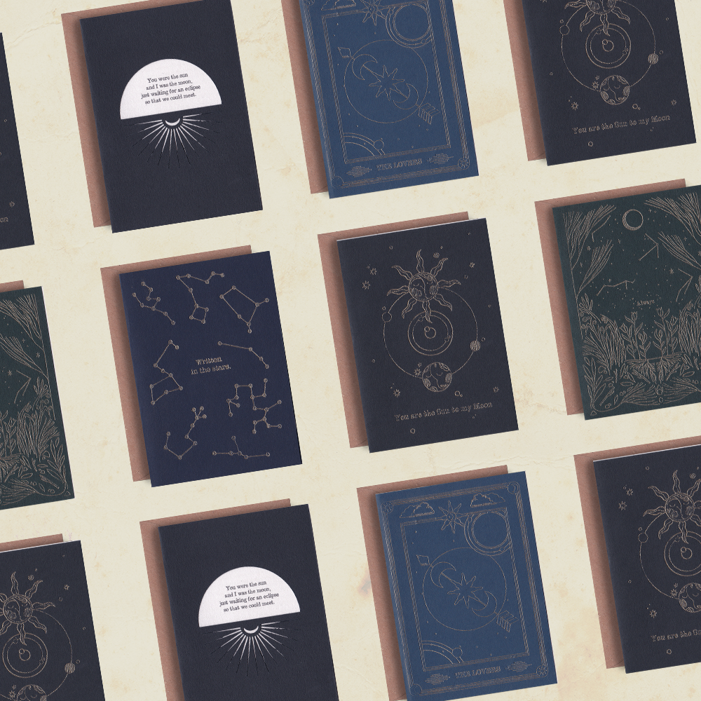 Waiting For An Eclipse - Paper Cut Greeting Card