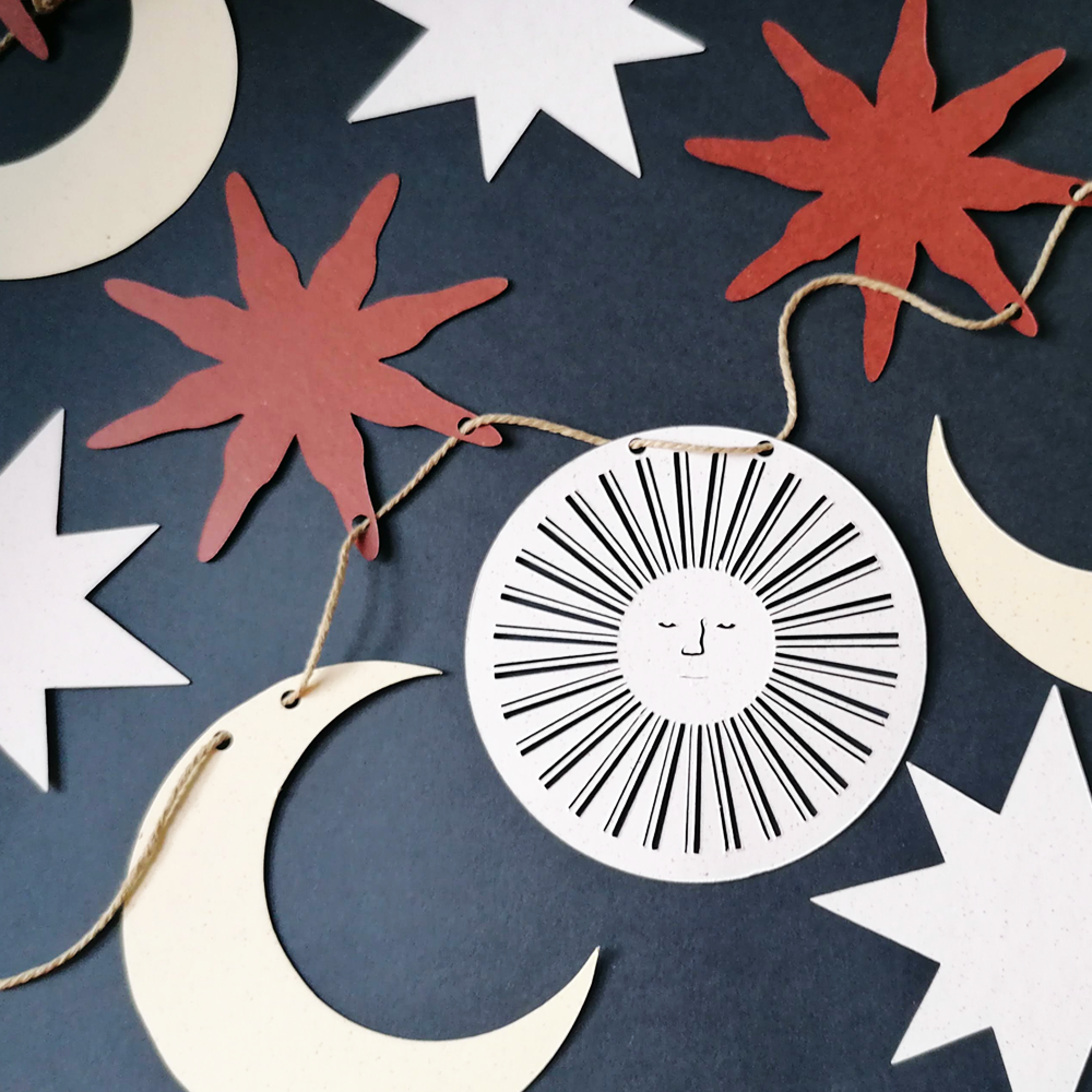 Sun and Moon Garland