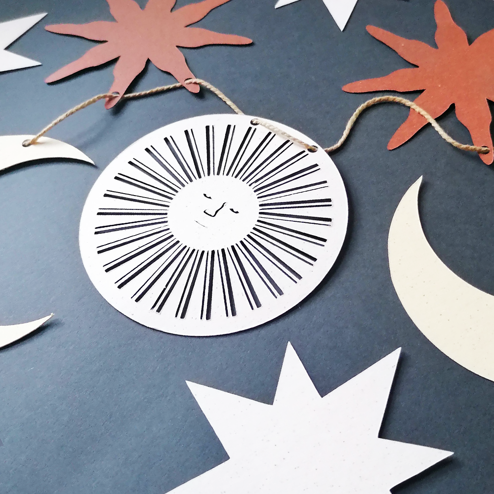 Sun and Moon Garland