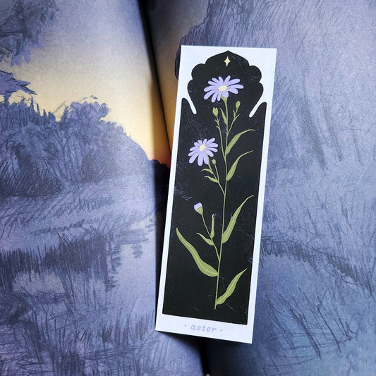 Botanical Aster Bookmark