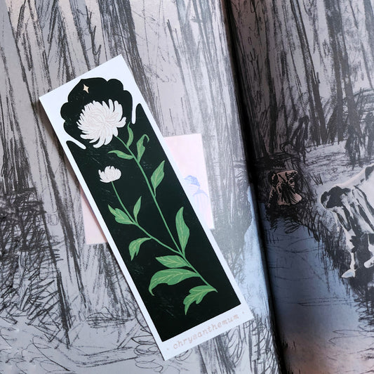 Botanical Chrysanthemum Bookmark