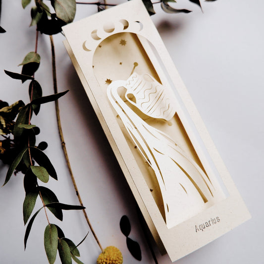 Aquarius zodiac 3D Bookmark