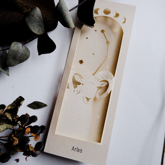 Aries zodiac 3D Bookmark