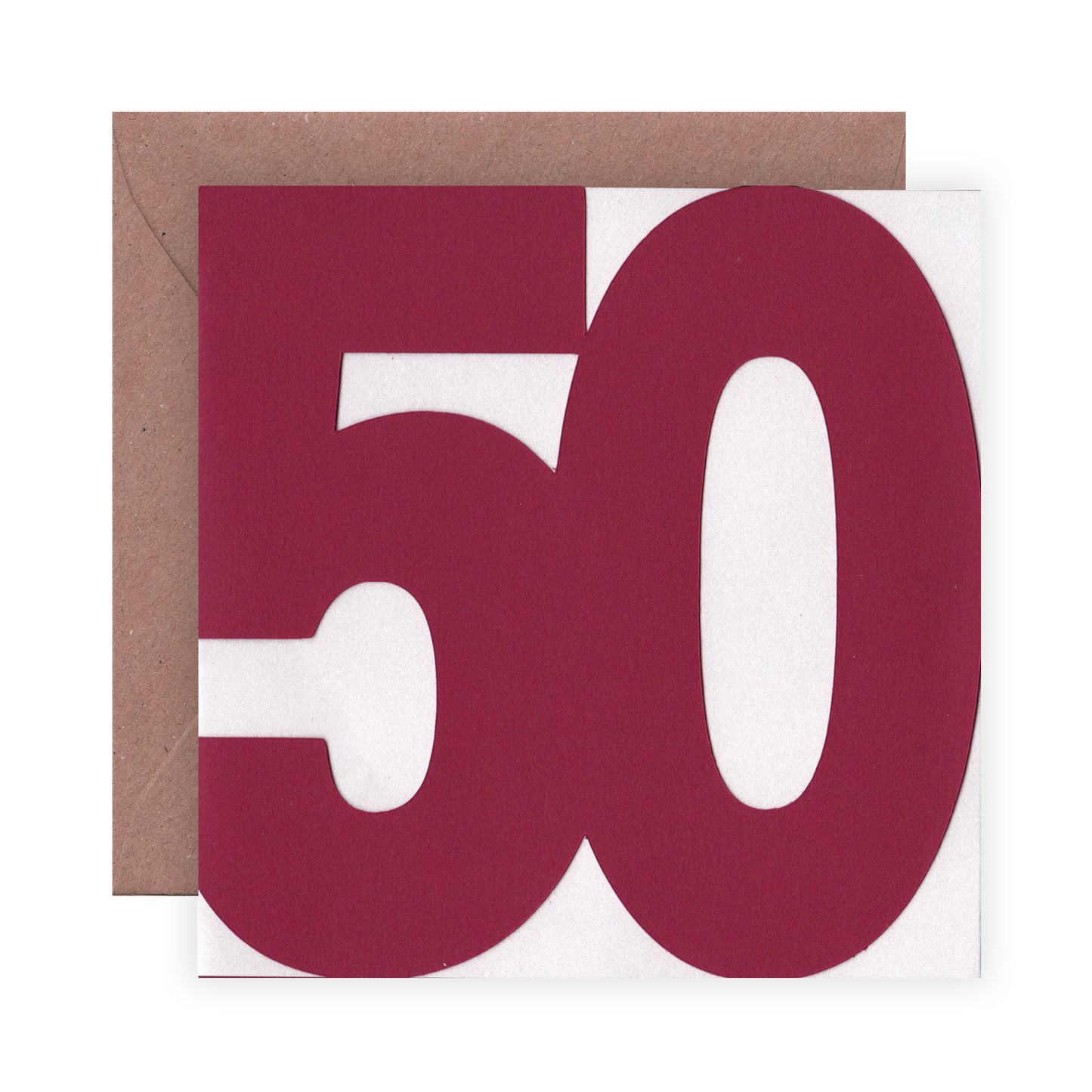 50th Birthday cut-out Card