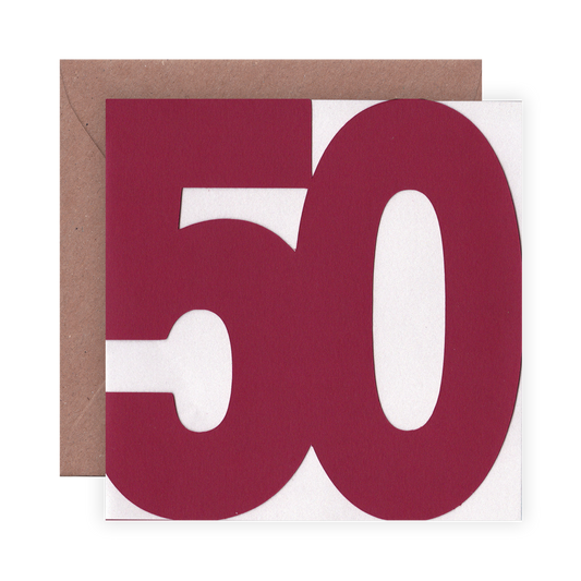 50th Birthday cut-out Card