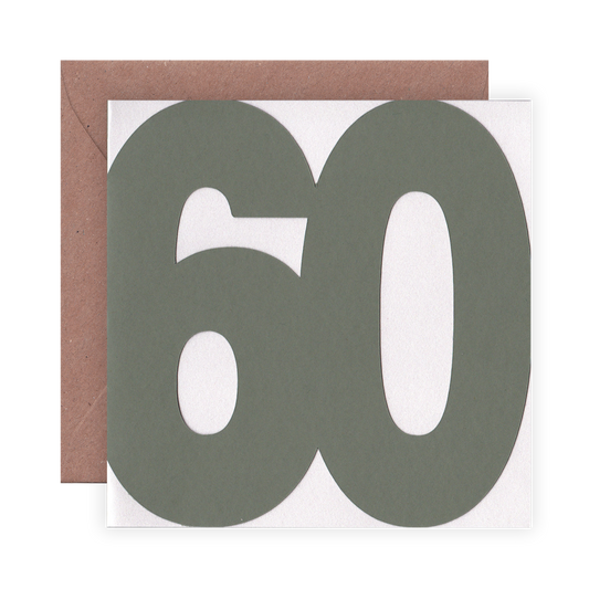 60th Birthday cut-out Card