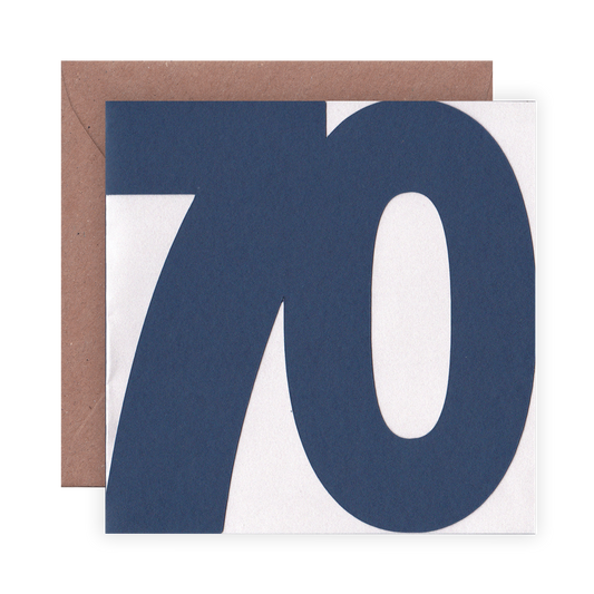 70th Birthday cut-out Card