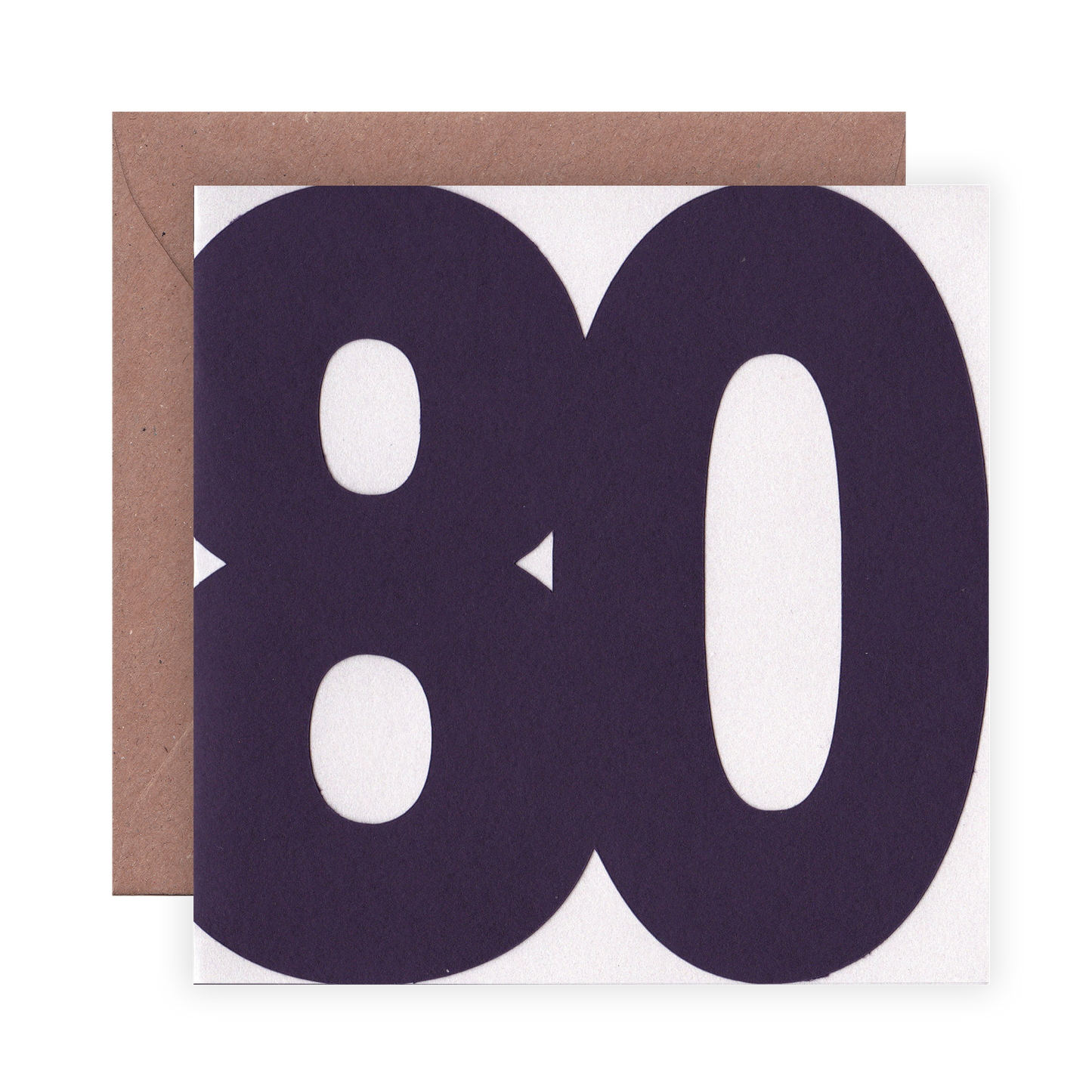 80th Birthday cut-out Card