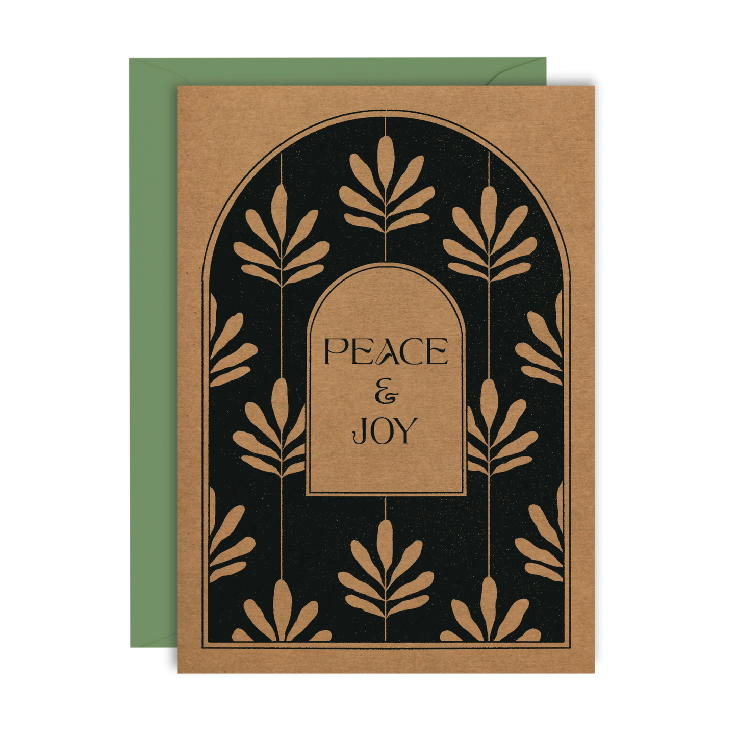 Peace & Joy Kraft Greeting Card