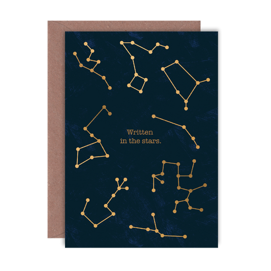 Written in the Stars Gold Foiled Greeting Card