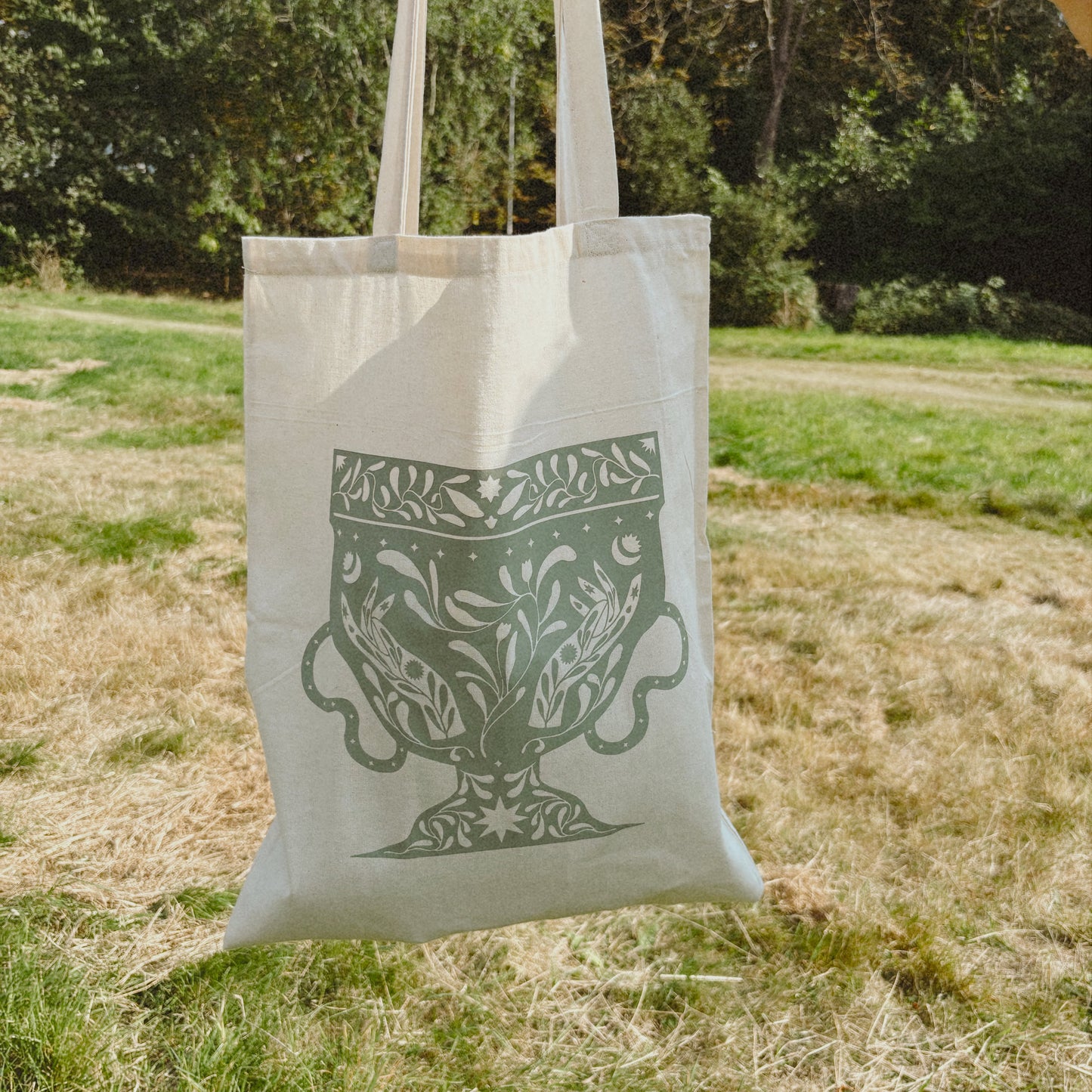 Botanical Pottery - Large Canvas Tote Bag