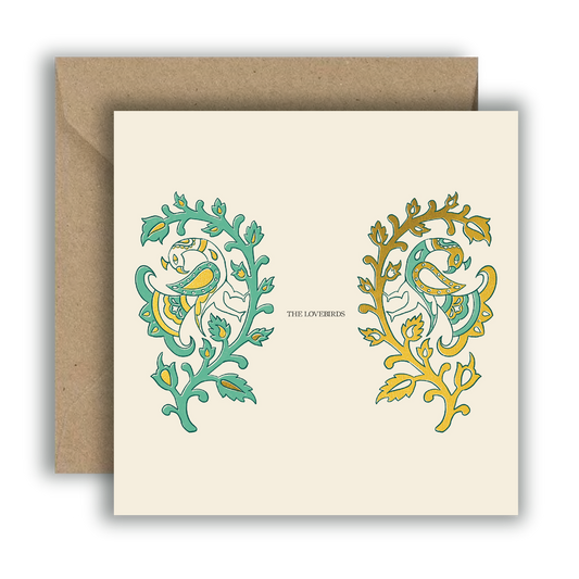 The Lovebirds Foiled Greeting Card