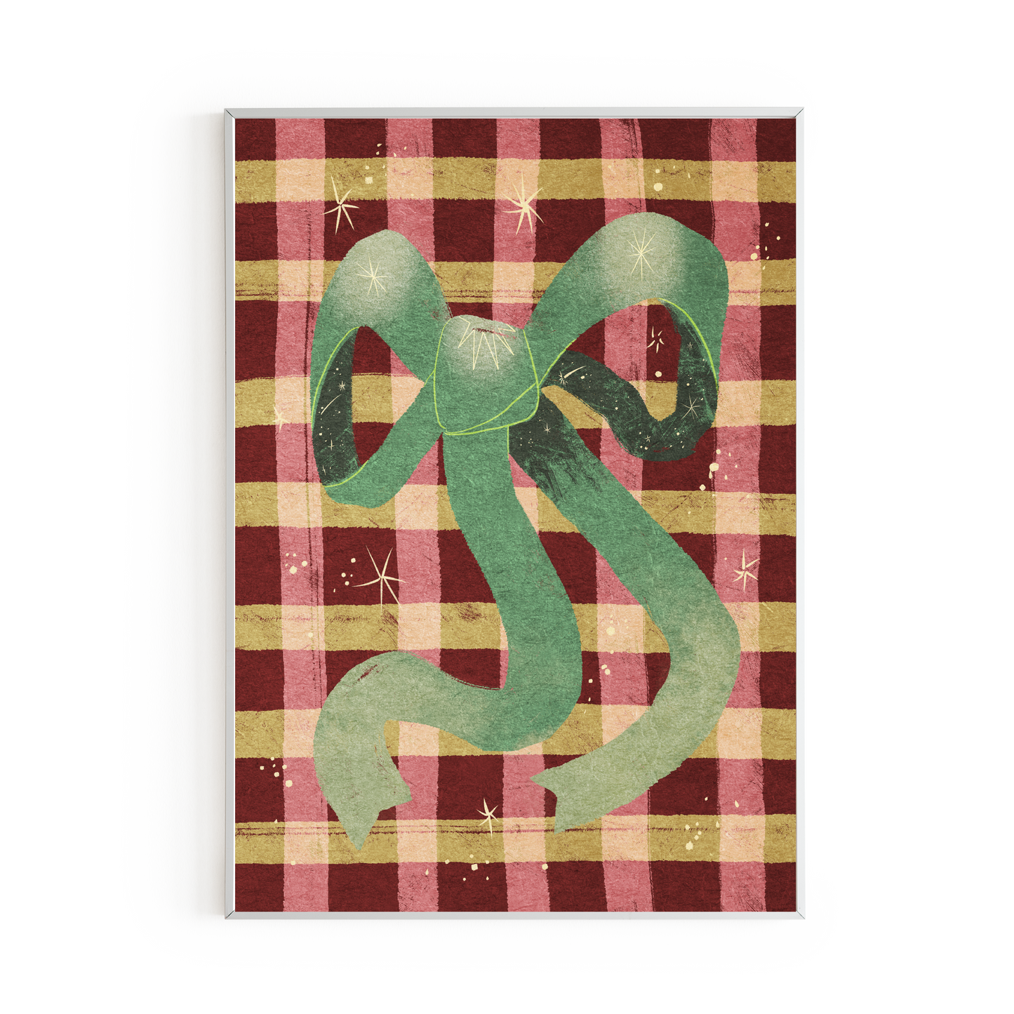 Gingham Bow Poster