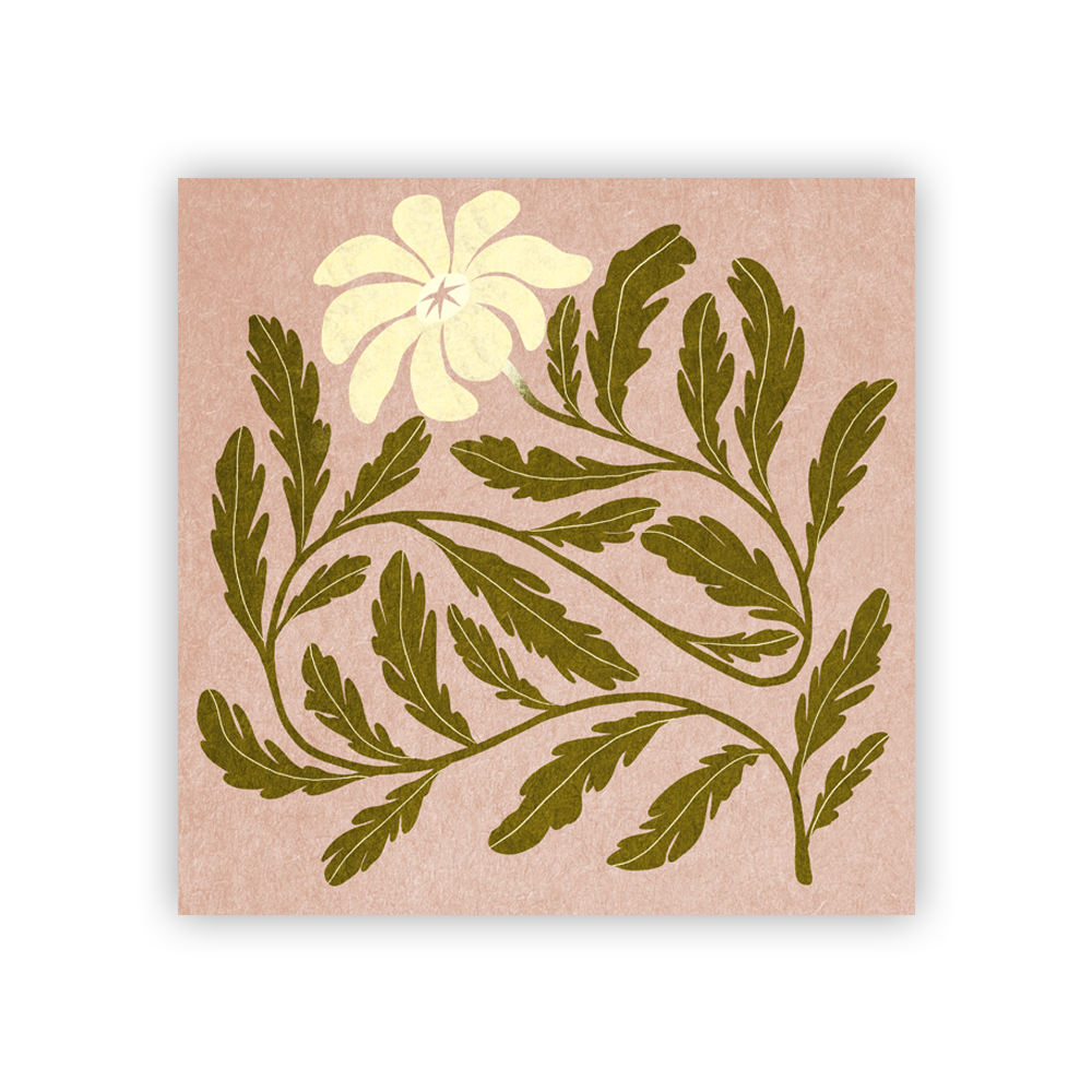 Sunlit Flower Glossy Sticker
