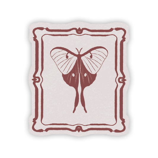 Framed Moth Glossy Sticker
