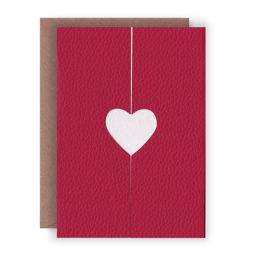 Red Heart - Paper Cut Greeting Card