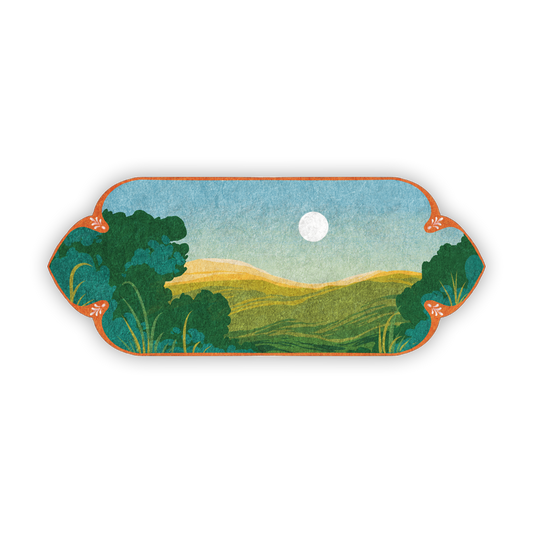 Sunrise Meadows Glossy Sticker