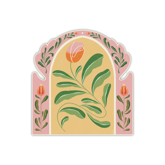 Pink Floral Arch Sticker