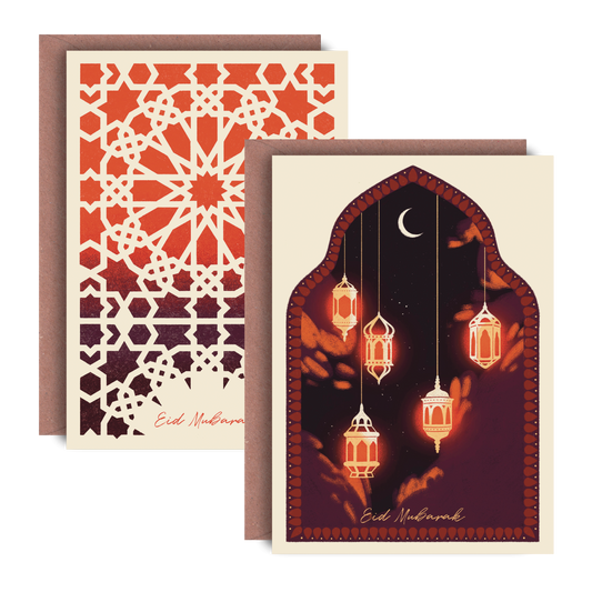 Evening Lanterns Eid Cards (Singles)