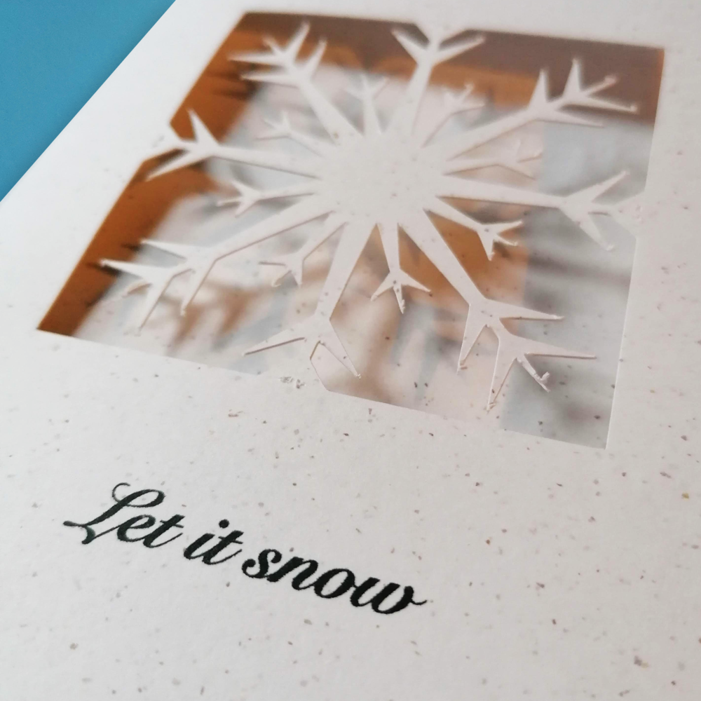 Let it Snow- Paper Cut Greeting Card