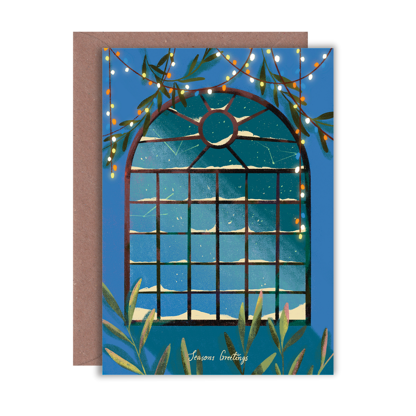 Festive Window Greeting Card