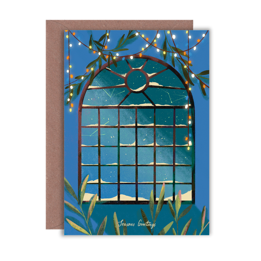 Festive Window Greeting Card