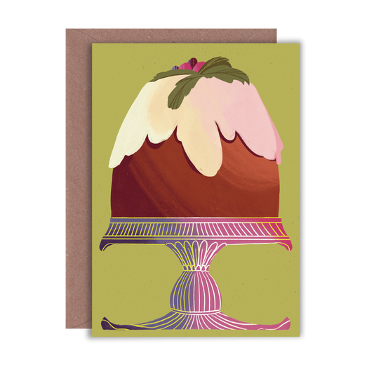 Christmas Pudding Greeting Card