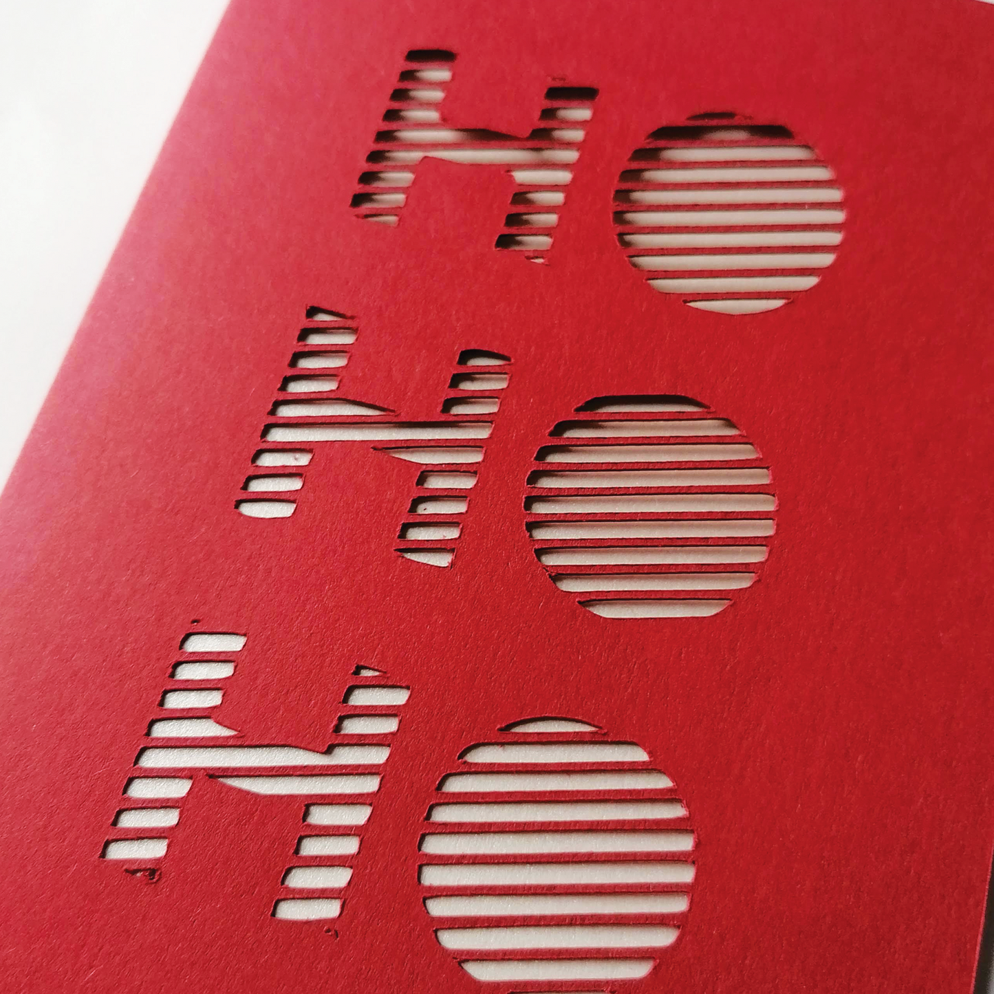 Ho Ho Ho - Paper Cut Greeting Card