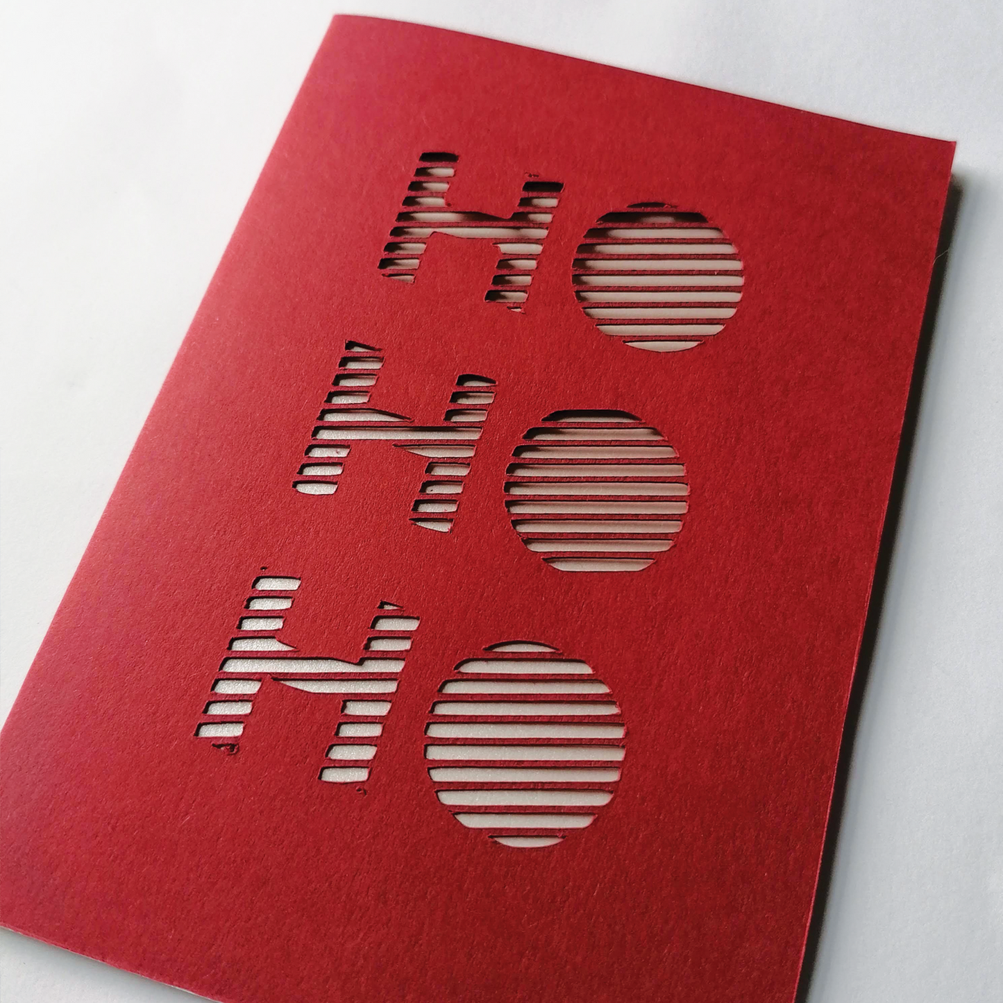 Ho Ho Ho - Paper Cut Greeting Card